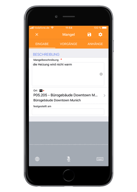 mangelbeschreibung